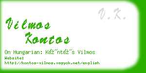 vilmos kontos business card